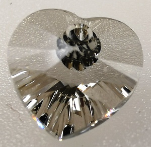 10mm Swarovski heart Silver Shade